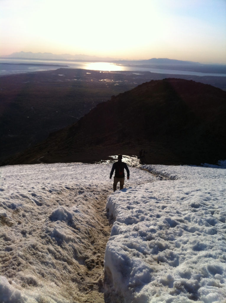 Hiking Down Flat Top