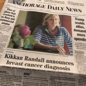 Kikkan Randall Anchorage Daily News Front Page Photo