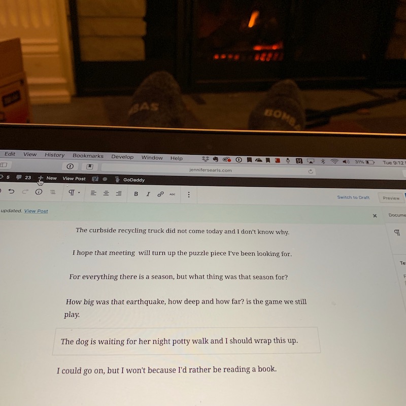 Composing American Sentences by the fire